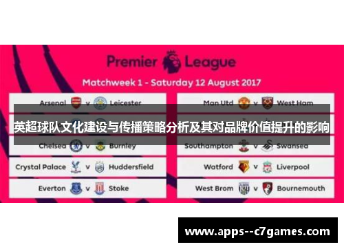 英超球队文化建设与传播策略分析及其对品牌价值提升的影响