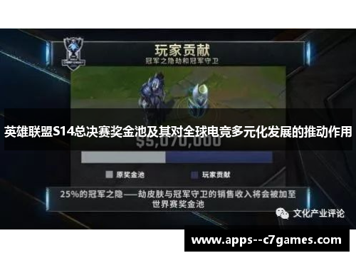 英雄联盟S14总决赛奖金池及其对全球电竞多元化发展的推动作用